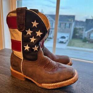 RedHawk Toddler Cowboy Boots with Stars and Stripes